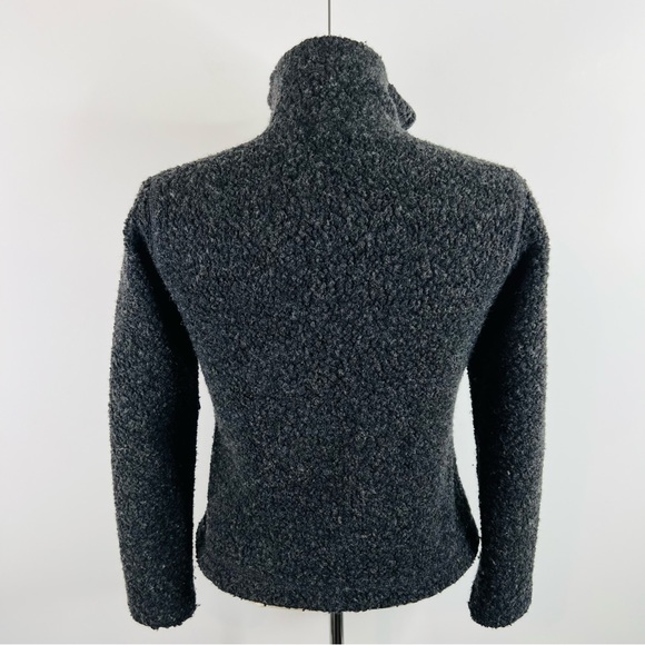 Nau Randygoat Black Charcoal Shearling Zip-Up Jacket - Picture 10 of 12